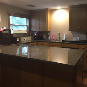 Custom clear Alder cabinets Kitchen remodel with granite tops in Apple Valley